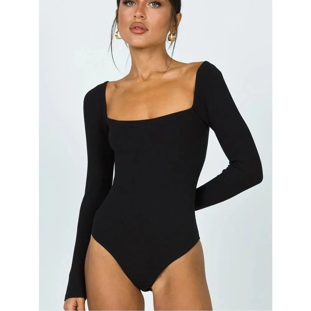 Princess Polly Charlotte Bodysuit Black Women’s 0